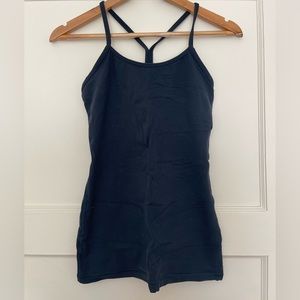 Teal lululemon Power Y tank top